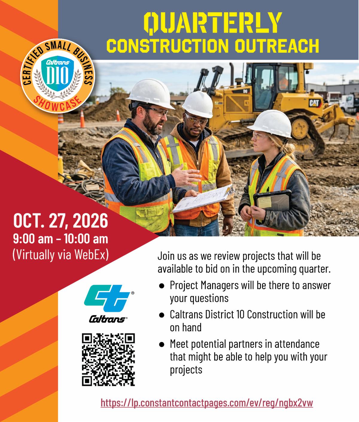 Caltrans District 10: Caltrans District 10 Quarterly Construction Outreach